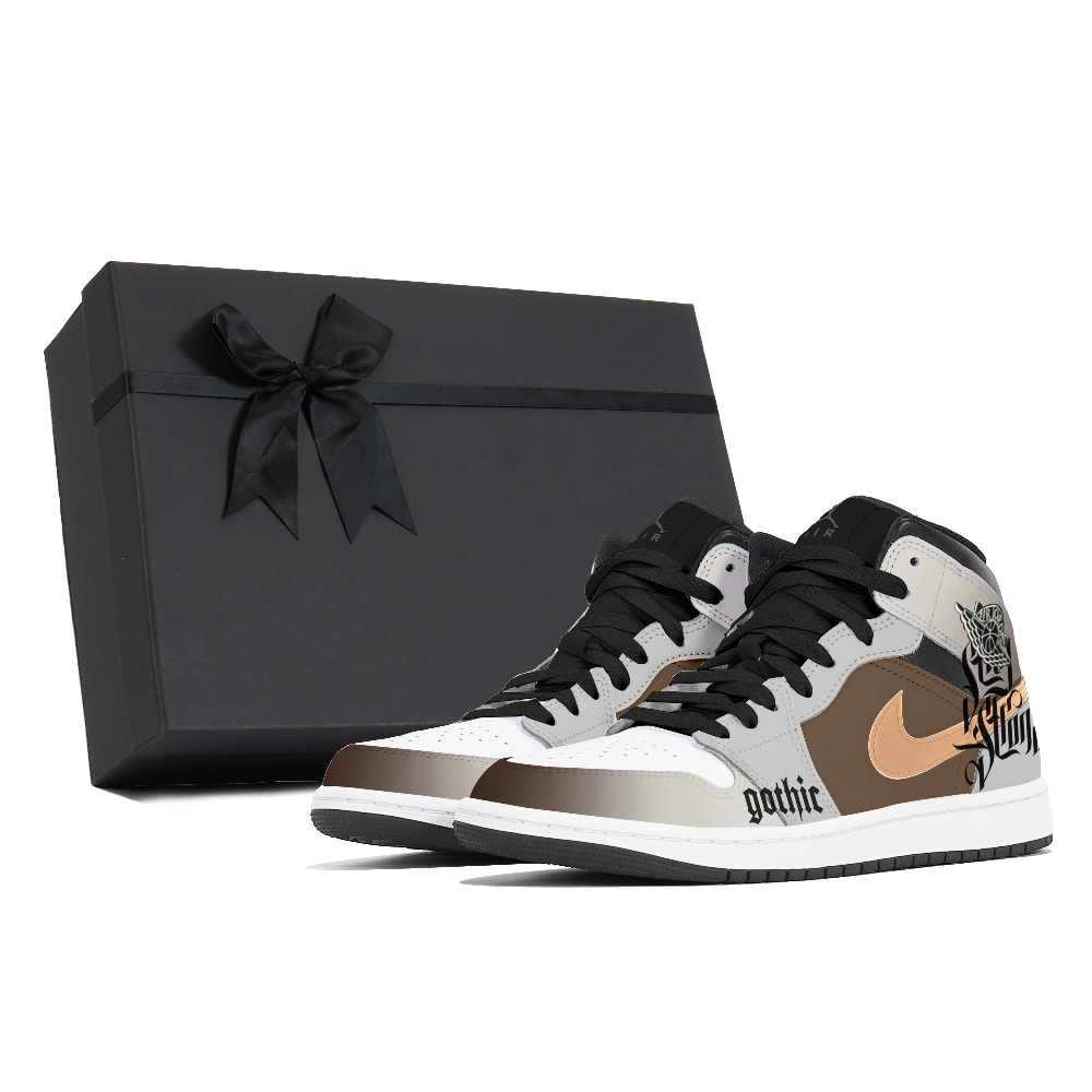 Jordan Air Jordan 1 Dust, Mist, Box Abrasion Resistant Mid Top Vintage Basketball Shoes Men's Gray
