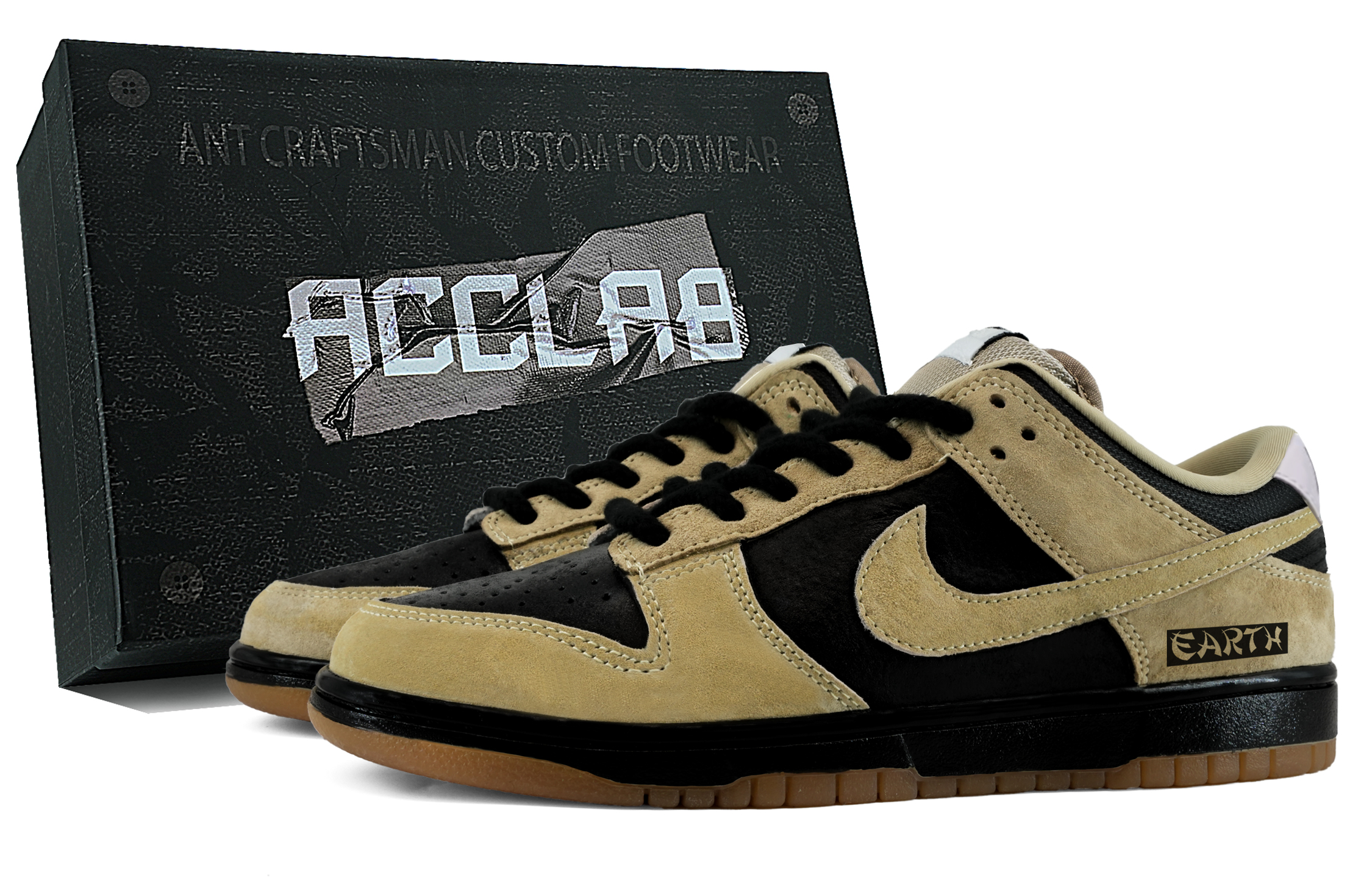 Nike Dunk SB Abrasion Resistant Low Top Skateboard Shoes Unisex Black Brown
