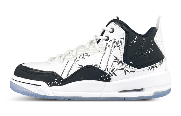 Jordan Courtside 23 Mid-Top Vintage Basketball Shoes Women's Black White Gray