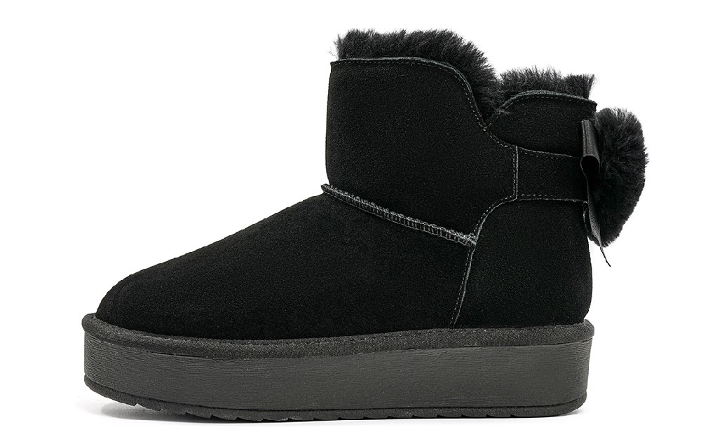 EBLAN Ankle Length Snow Boots Women's Black