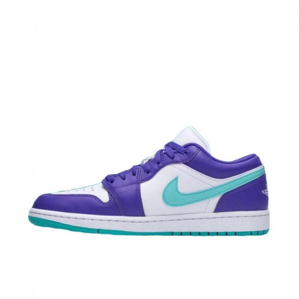 Jordan Air Jordan 1 Slip-Resistant Coverage Low-Top Vintage Basketball Shoes Men's Blue Black купить в интернет-магазине Yoocart с быстрой доставкой по России.