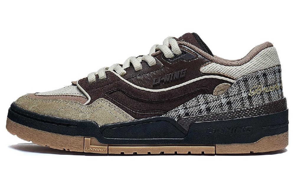 LiNing 001 BTC Prm Slip Resistant Low Top Skateboard Shoes Men's Umber
