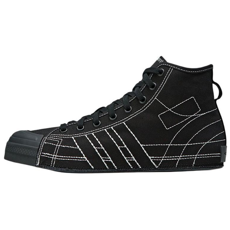 Y-3 Nizza Wear-Resistant High-Top Skateboard Shoes Unisex Black