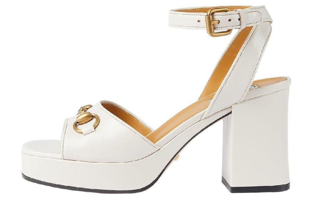 GUCCI Horsebit 100mm Leather Sandals
