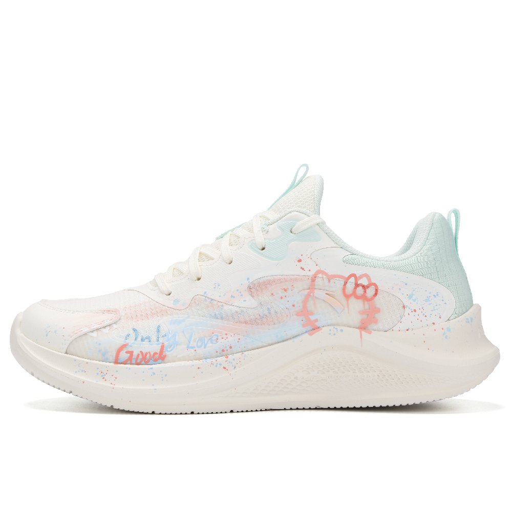 Anta Anti Slip Wear Resistant Low Top Casual Running Shoes Women's Blue Pink