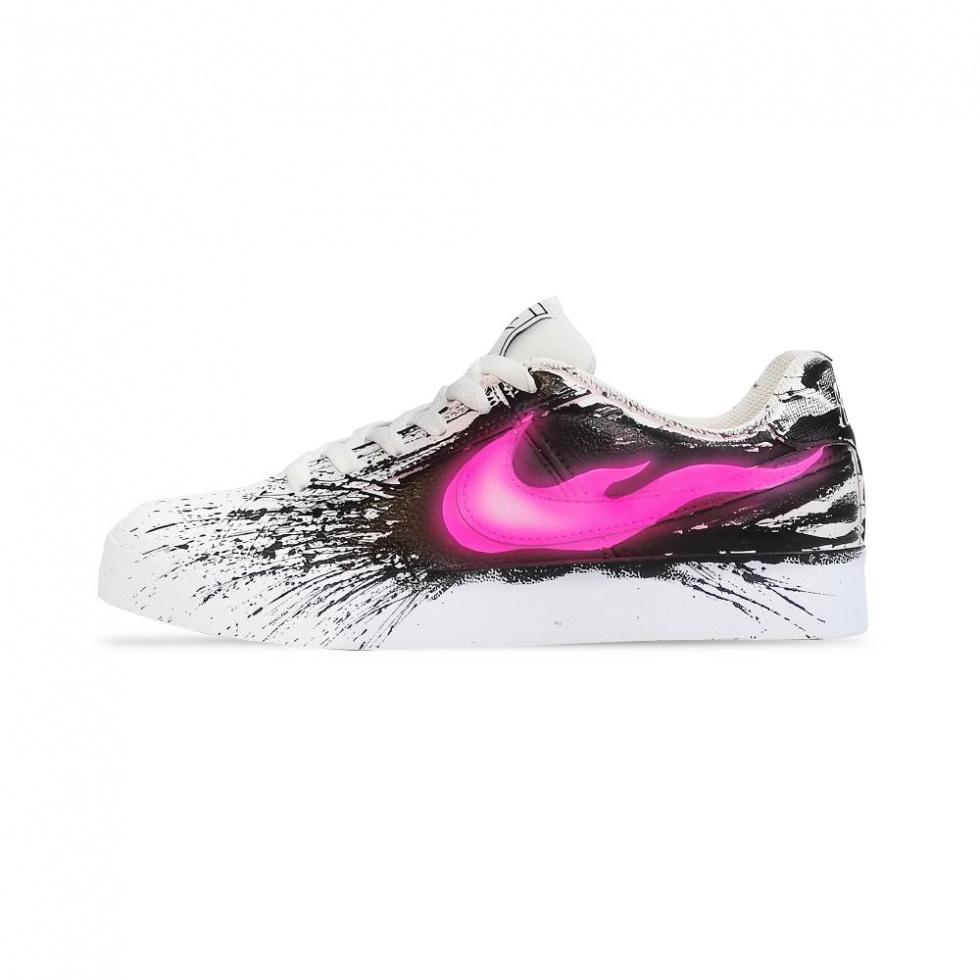 Nike Court Royale Slip-Resistant Cushioning Wear-Resistant Low-Top Skateboard Shoes Men's White Pink