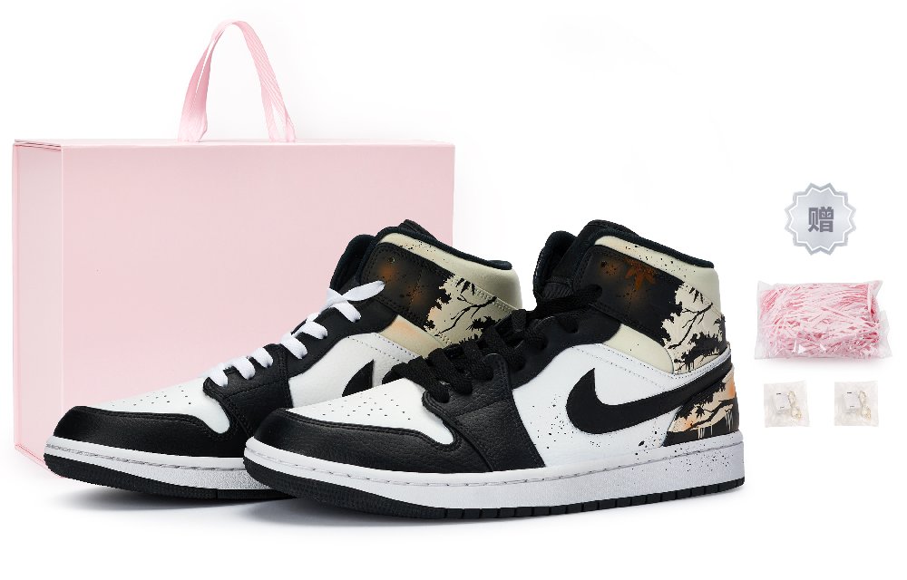 JORDAN Air JORDAN 1 Vintage Basketball Shoes Men Mid Top Yellow