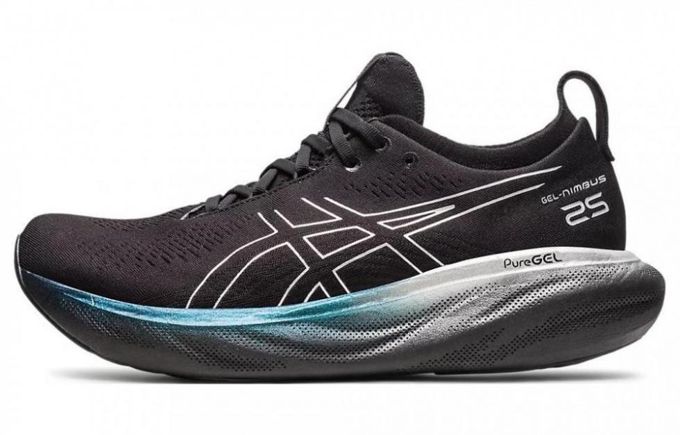 Asics Gel Nimbus 25 Platinum 'Black Pure Silver'