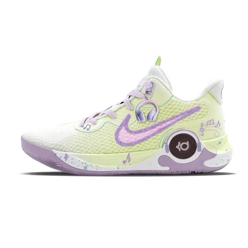 Nike KD Trey 5 IX Vintage Basketball Shoes Men's Mid top White/Green/Purple