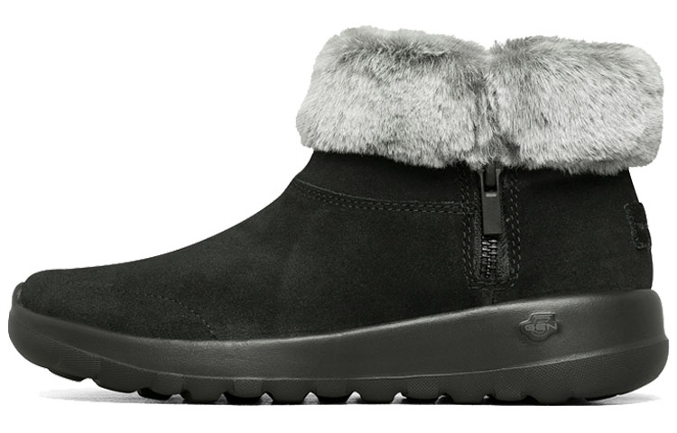 Skechers On The Go Joy Snow Boots Fur 'Black White' Women's