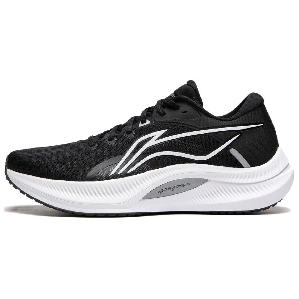 LiNing Cushioning Anti Slip Wear Resistant Breathable Support Rebound Low Top Casual Running Shoes Men's Black