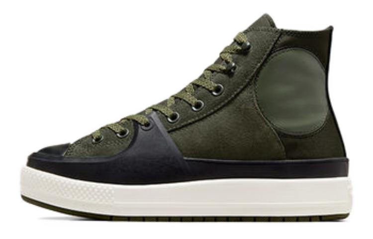 Converse All Star Cushioning Wear-Resistant High-Top Outdoor Shoes Unisex Black Green