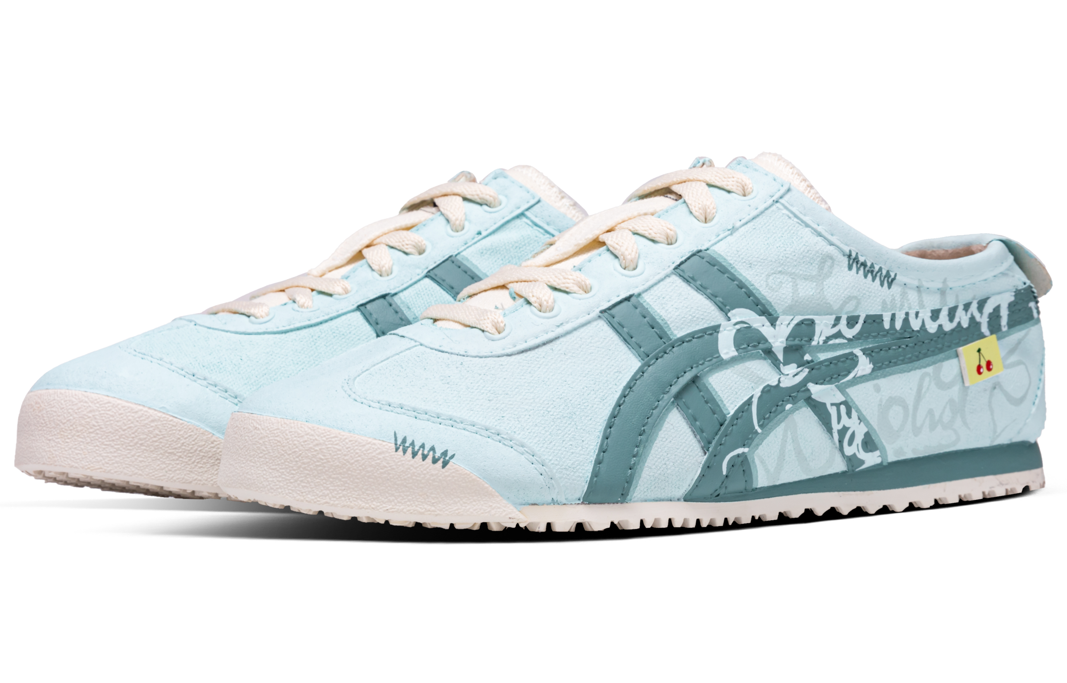 Onitsuka Tiger MEXICO 66 Cyan Green Abrasion Resistant Low Top Casual Shoes Unisex Turquoise купить в интернет-магазине Yoocart с быстрой доставкой по России.
