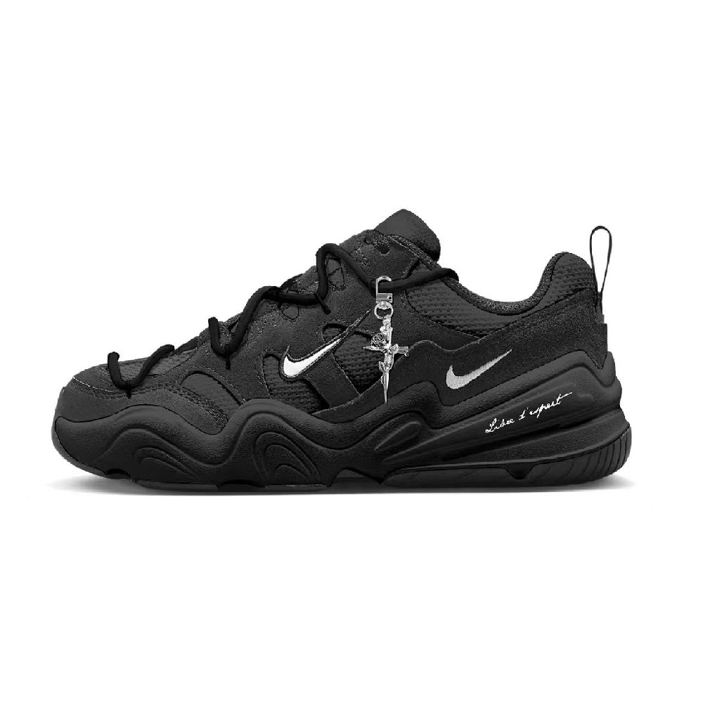 Nike Tech Hera Deconstruction Cushioning, Abrasion Resistant, Height Increasing Low Top Casual Shoes Unisex Black White