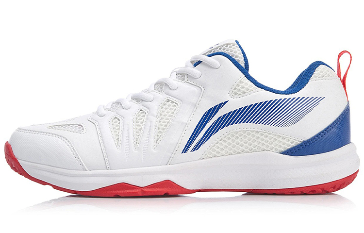 LiNing Ace Cushioned Slip Resistant Abrasion Resistant Low Top Badminton Shoes Men's White Blue