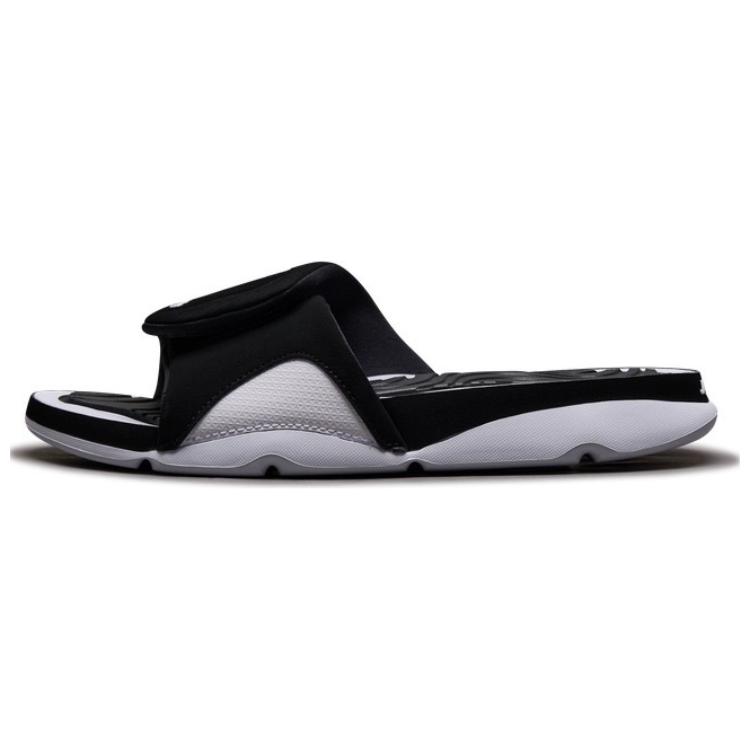 Jordan Hydro Slip Resistant Abrasion Resistant Slide Slippers Men's Black White