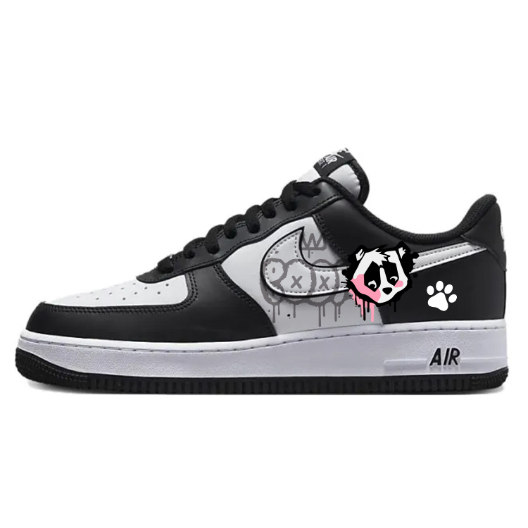Nike Air Force 1 Anti-Slip Wear-Resistant Low-Top Skateboard Shoes Unisex White Black