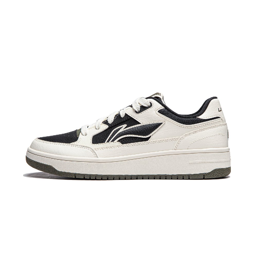 LiNing Tianji Slip Resistant, Abrasion Resistant, Lightweight, Breathable Low top Skateboard Shoes Men's White Black