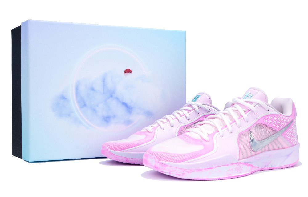 Nike Sabrina 2 Abrasion Resistant Low Top Basketball Shoes Unisex Dirty Pink