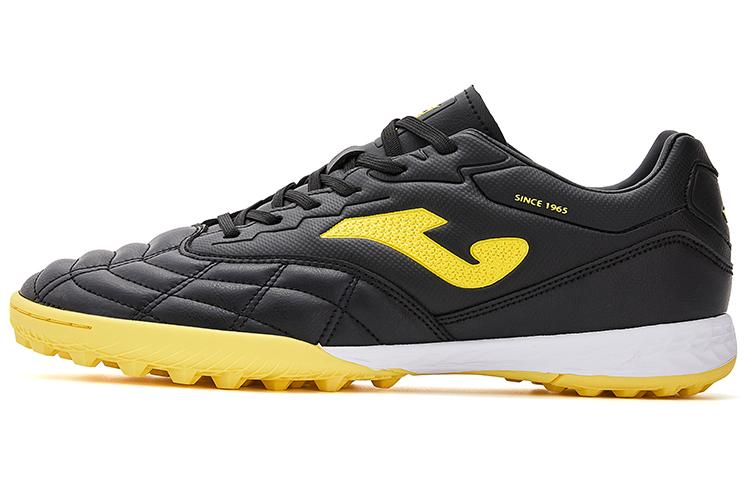 Joma Liga T1 Tf TF Rubber Broken Studs Anti-Slip Wear-Resistant Soccer Shoes Men's Black Yellow