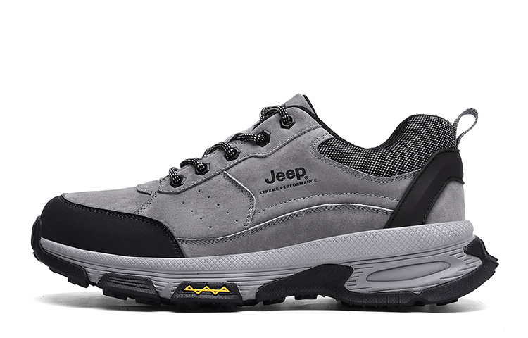 Jeep Anti-Slip Wear-Resistant Low-Top Outdoor Shoes Men's Gray
