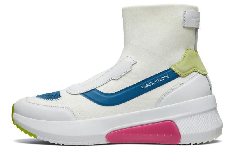 Skechers MARK NASON Abrasion Resistant High Top Casual Shoes Women's White Blue Green