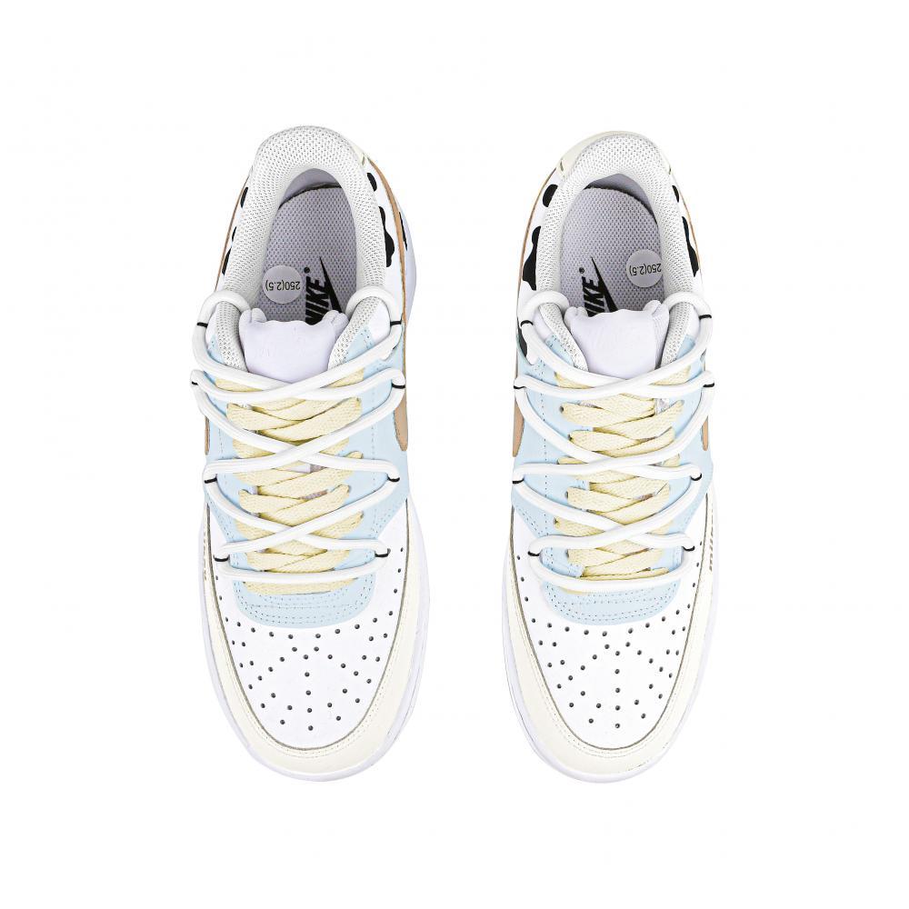 Nike Court Vision 1 Cow Paradise Wear-resistant And Lightweight Low-Top Skateboard Shoes Women's Beige Blue купить в интернет-магазине Yoocart с быстрой доставкой по России.