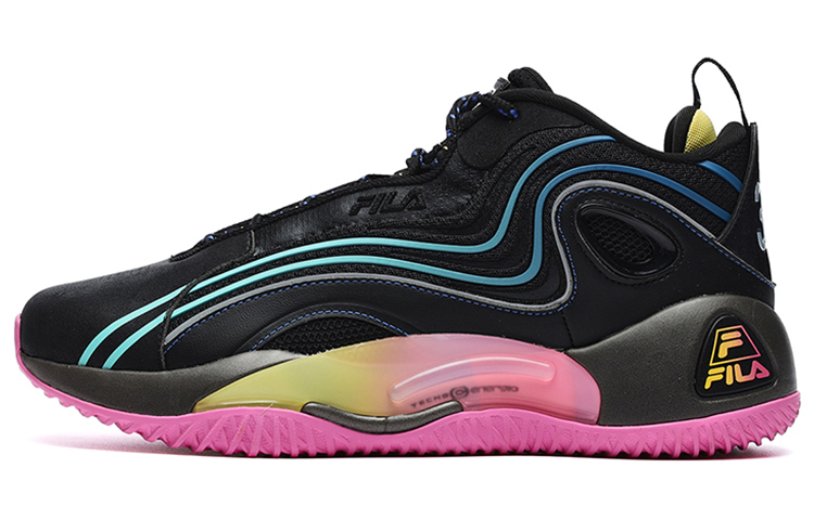 FILA FUSION BALLER Low Top Vintage Basketball Shoes Women's Black Purple
