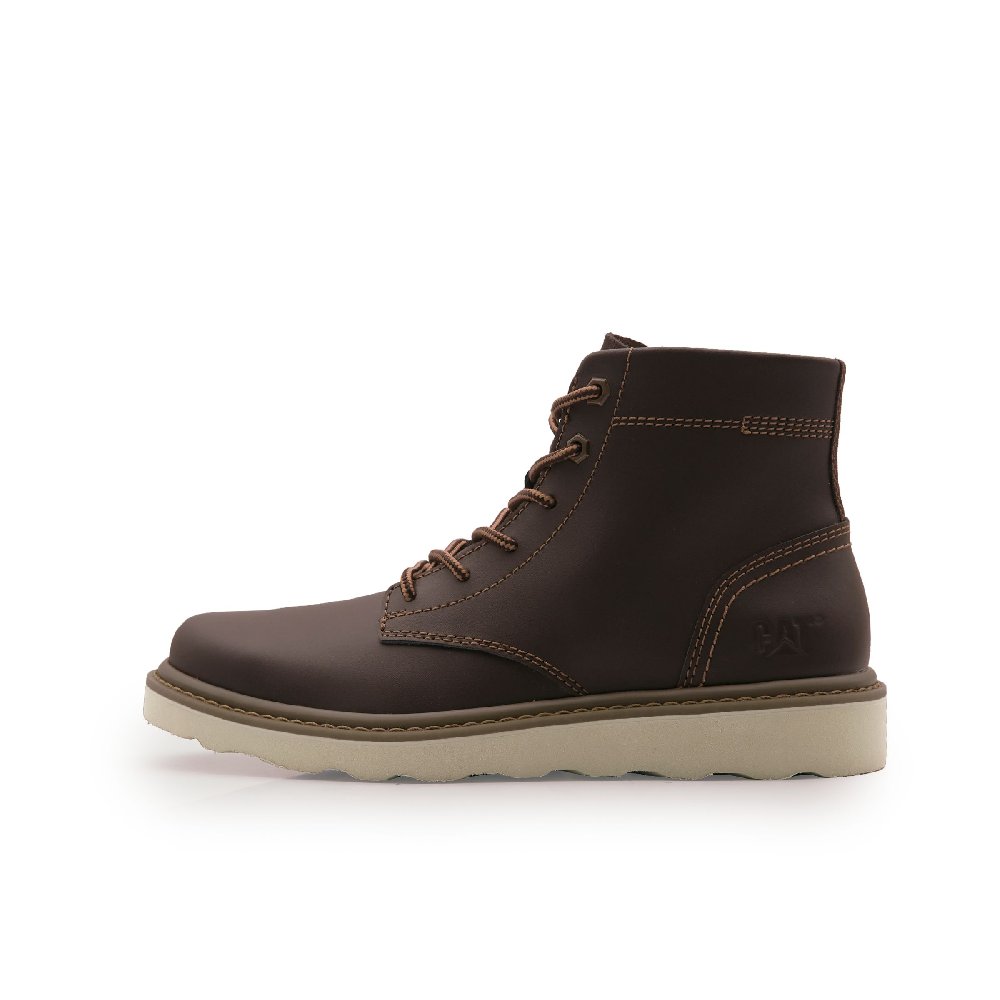 CAT Wear-Resistant Short Outdoor Boots Men's Dark Brown