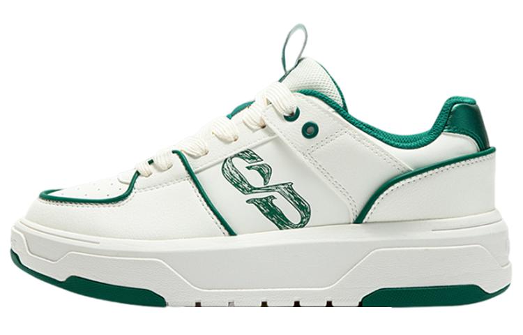 361° Cushioning Wear-Resistant Low-Top Skateboard Shoes Women's White Green