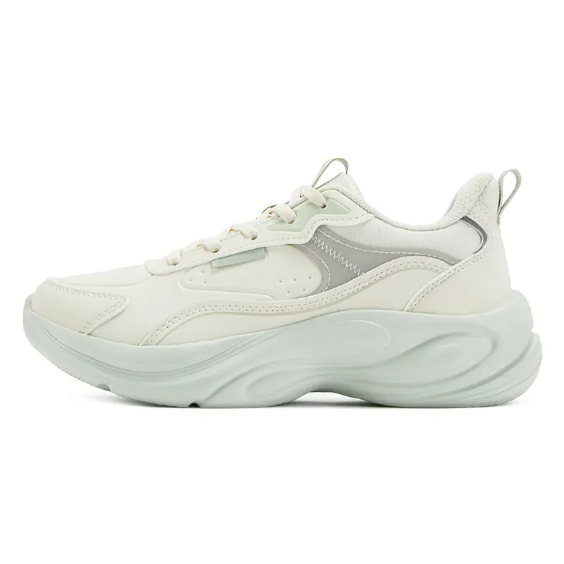 361° Spirit Fox 2.0 Cushioning Abrasion Resistant Breathable Low Top Casual Running Shoes Women's Beige Gray Green