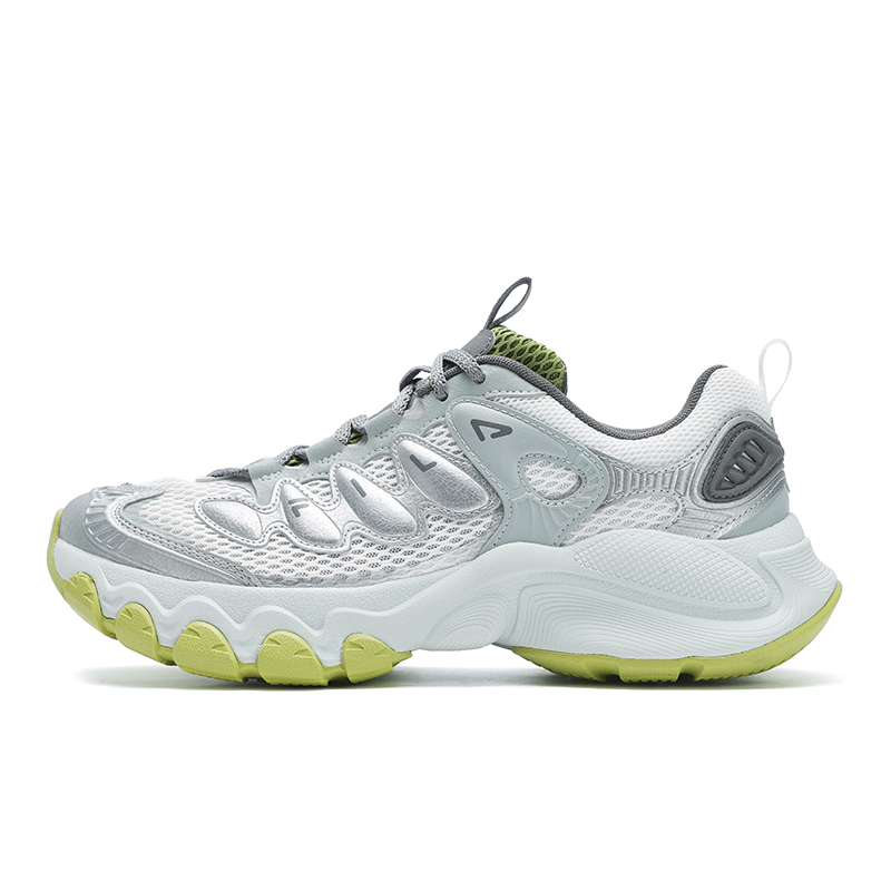 FILA TRUFFLE Cushioning Abrasion Resistant Breathable Low Top Running Shoes Men's Gray White