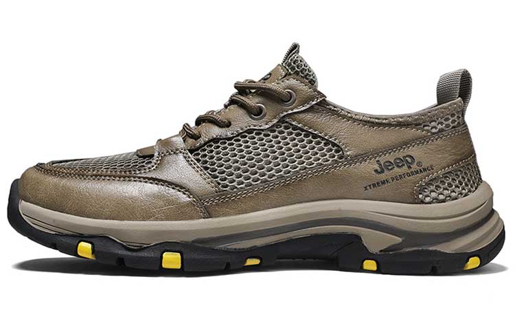Jeep Outdoor Shoes Men Low Top Khaki