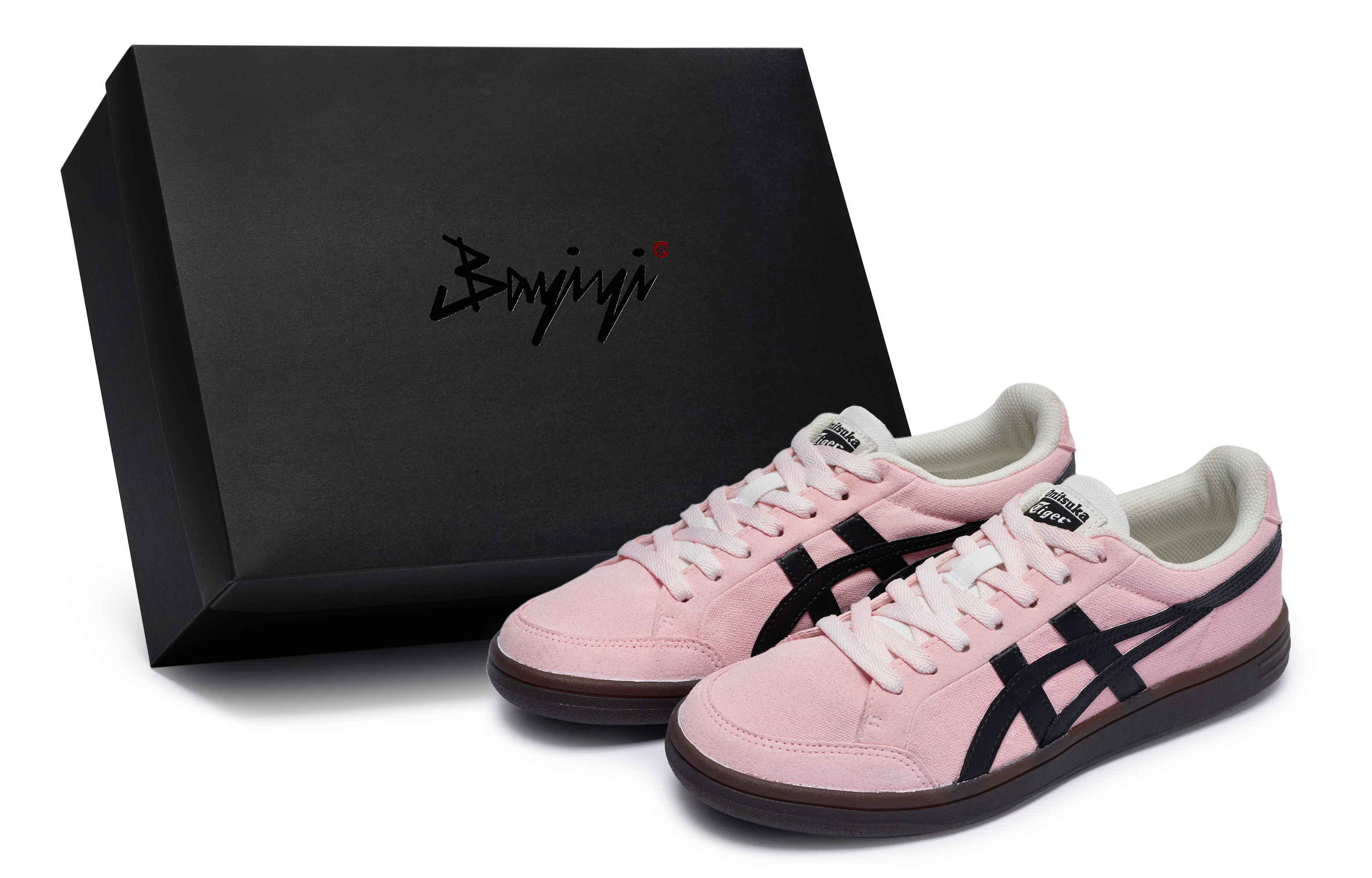 Onitsuka Tiger Advanti 811 Manufacturing Velvet Love Special Shoe Box Low-Top Skateboard Shoes Unisex Pink Black