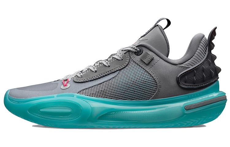 LiNing All City 11 TNS Team No Sleep Abrasion Resistant Breathable Coverage Low Top Basketball Shoes Men's Snow Gray
