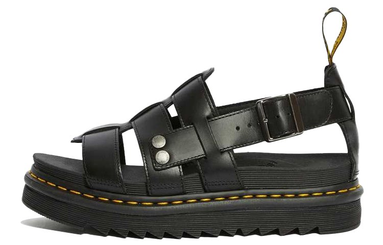 Dr. Martens Terry Leather Black Sandals