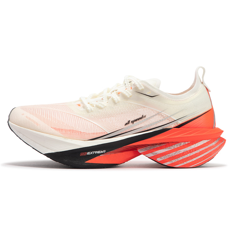 361° Flying Dragon 2.0 Cushioning Anti-Slip Wear-Resistant Breathability Low-Top Running Shoes Men's White Orange