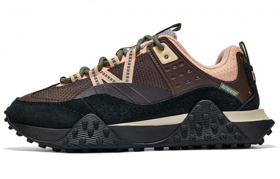 Kappa Anti-Slip Wear-Resistant Low-Top Running Shoes Women's Brown Orange Black