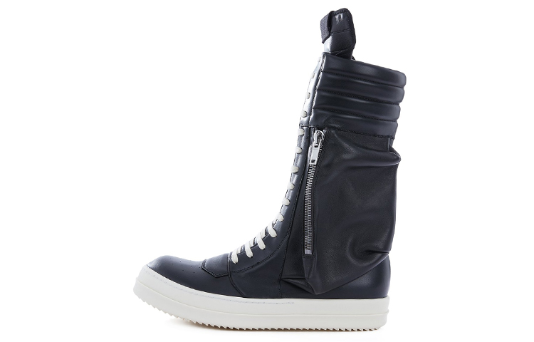 RICK OWENS/RO High-Top Stylish Skateboarding Shoes Men's Black
