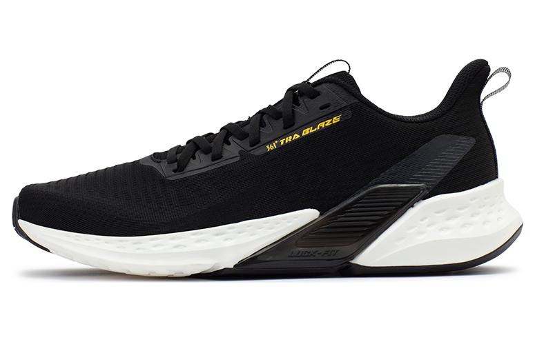 361° Cushioning Anti-Slip Wear-Resistant Breathability Low-Top Running Shoes Men's Black