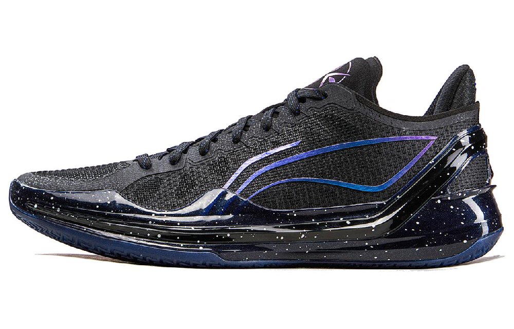 LiNing Blade 4V2 Cushioning Slip Resistant Lightweight Rebound Low top Basketball Shoes Men's Black