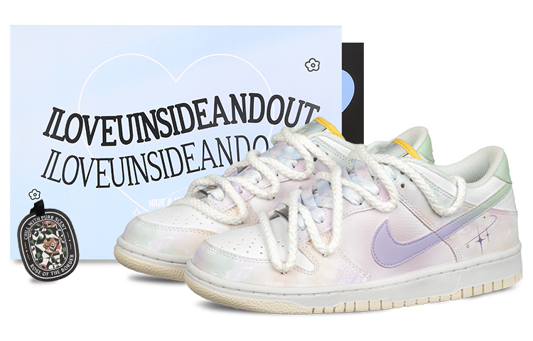 Nike Dunk Low Top Skateboard Shoes GS Pink Purple