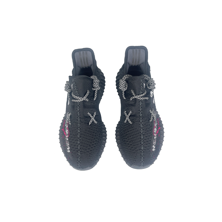 Adidas Originals Yeezy Boost 350 V2 Anti-Slip Wear-Resistant Low-Top Casual Shoes Unisex Black White