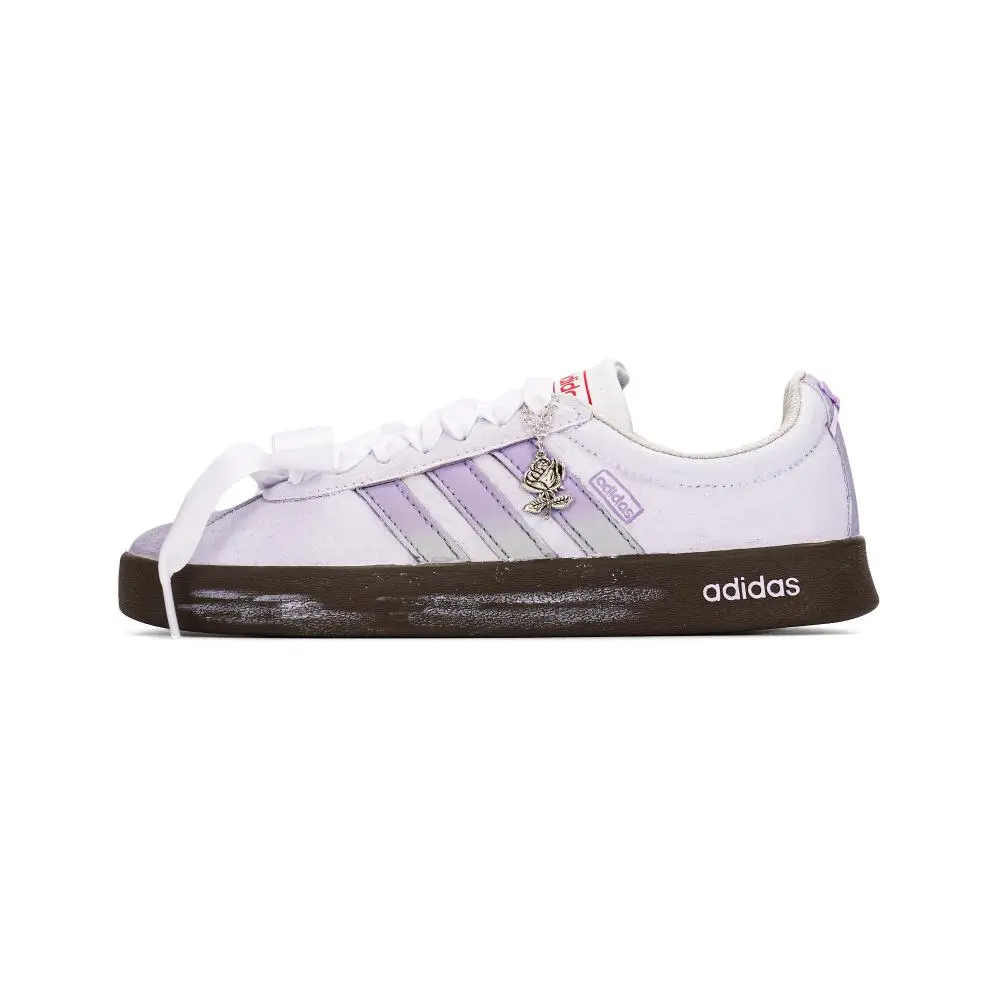 Adidas VL COURT 2.0 Summer Dream Cushioning, Wear Resistant Low Top Skateboard Shoes Unisex Light Purple
