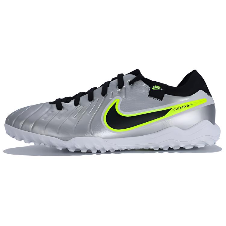 Nike Tiempo Legend 10 Pro Tf Metallic Silver Volt Black