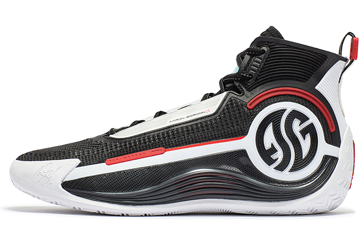 361° AG4 Basketball Shoes Men's High top 361 Degrees White/Obsidian Black