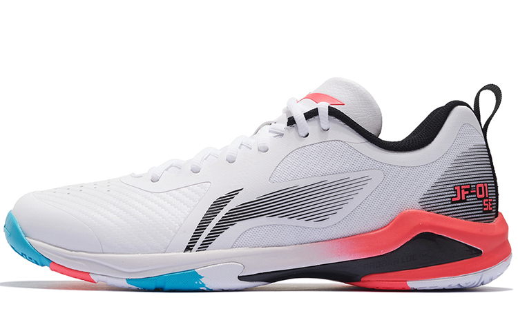 LiNing Sprint SE Wear-Resistant Support Rebound Low-Top Badminton Shoes Unisex Blue Red White