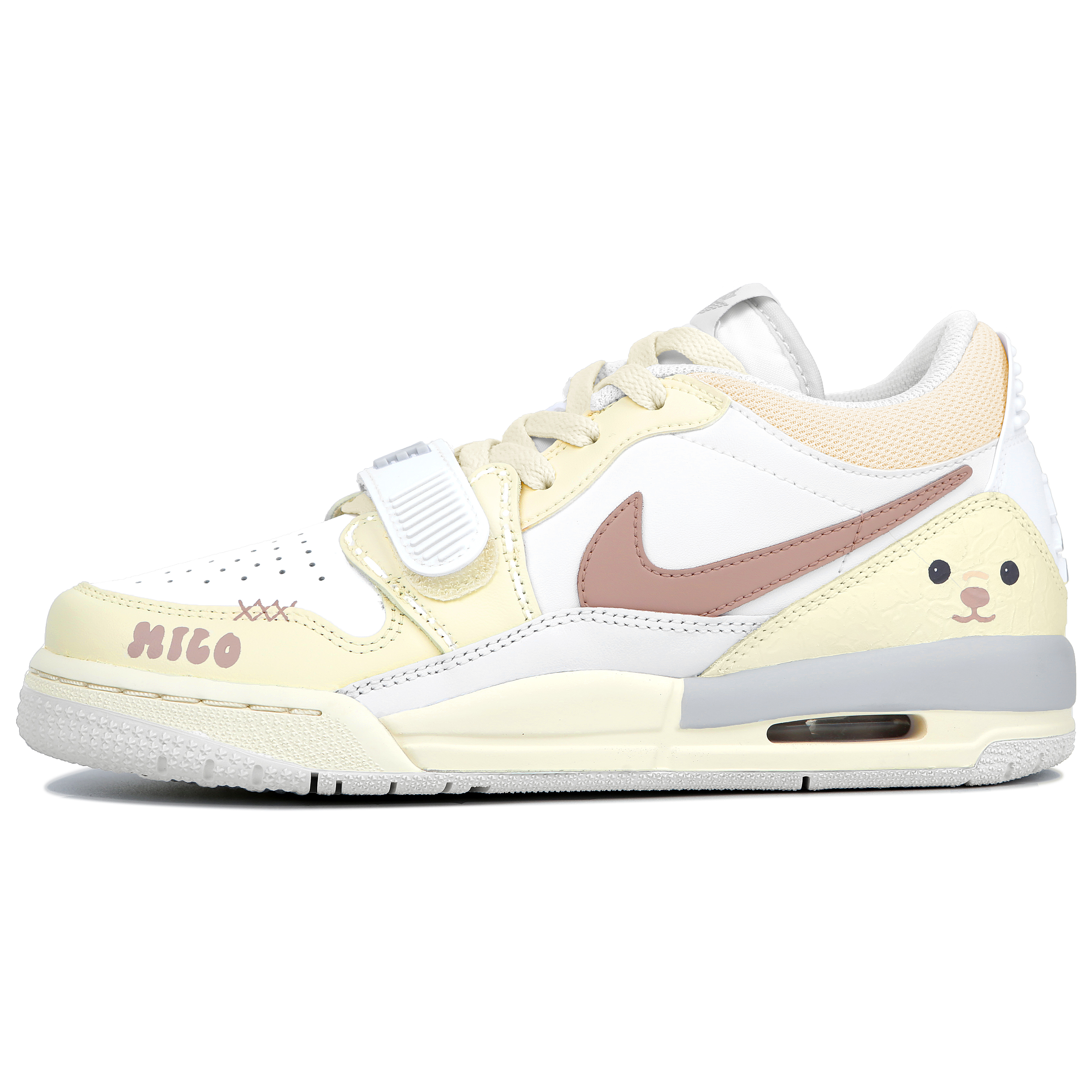 Jordan Legacy 312 Sunbeauty Puppy Slip-Resistant Cushioning Low-Top Vintage Basketball Shoes Women's Yellow White купить в интернет-магазине Yoocart с быстрой доставкой по России.