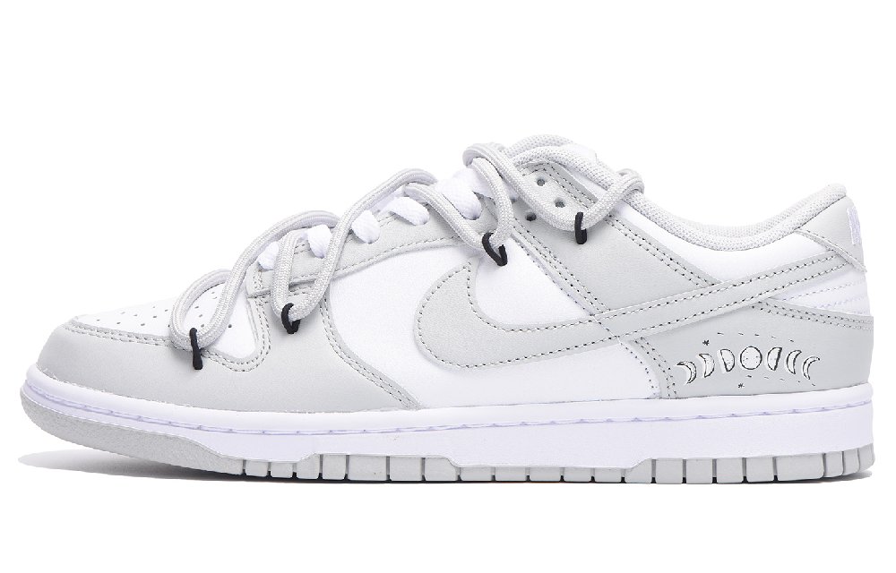 Nike Dunk VIBE Style Lunar Orbit Anti-Slip And Wear-Resistant Lightweight Low-Top Skateboard Shoes Men's Gray White