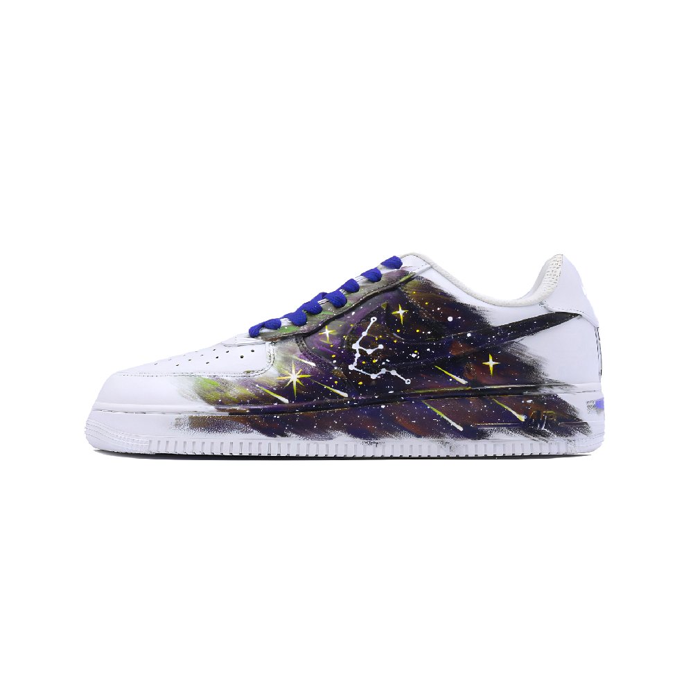 Nike Air Force 1 Novel Singularity Phantasm Purple Star Anti Slip Wear Resistant Low Top Skateboard Shoes Unisex Purple